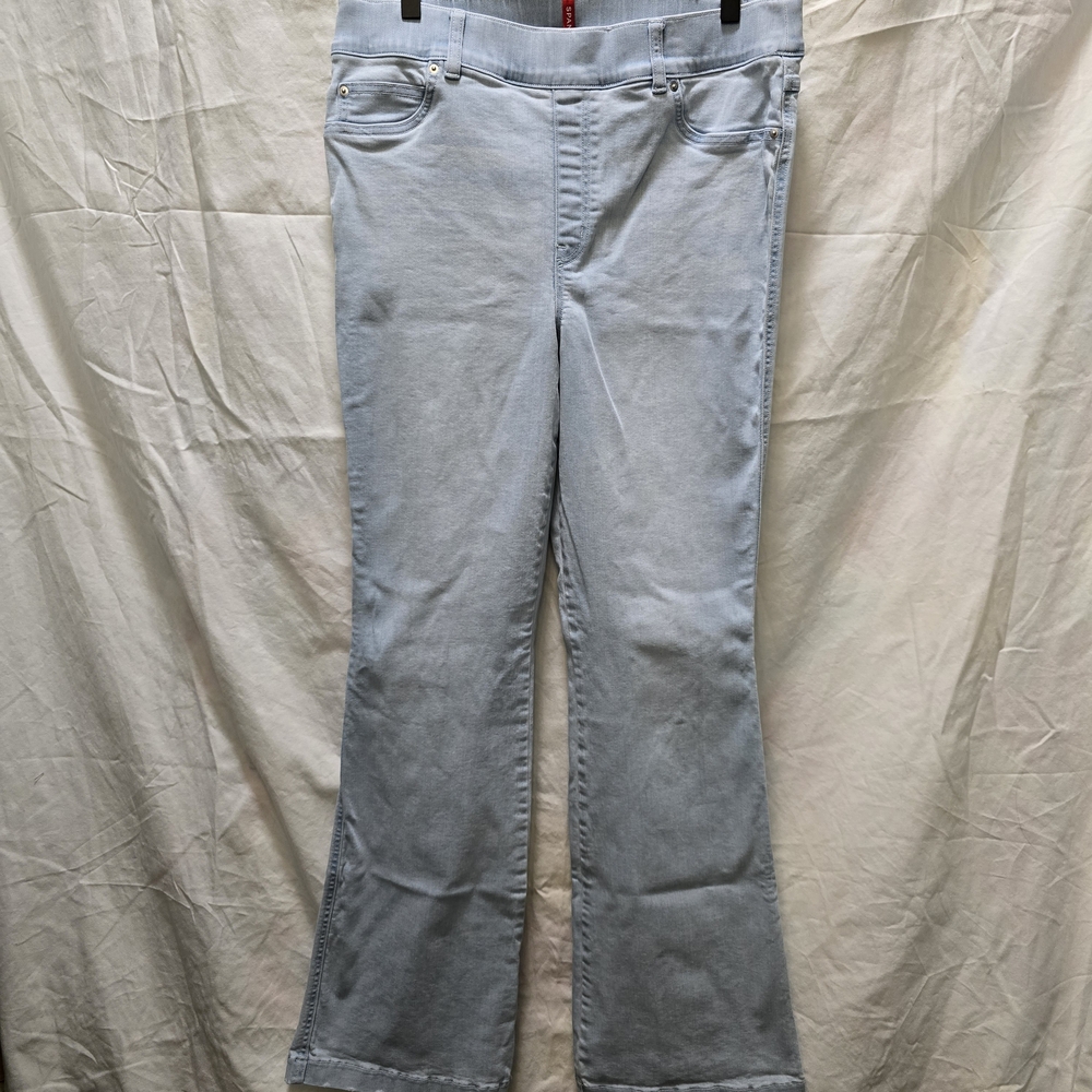 SPANX Flare Leg Jeans Retro Light‎ Wash Pull On Pants XL 20348R